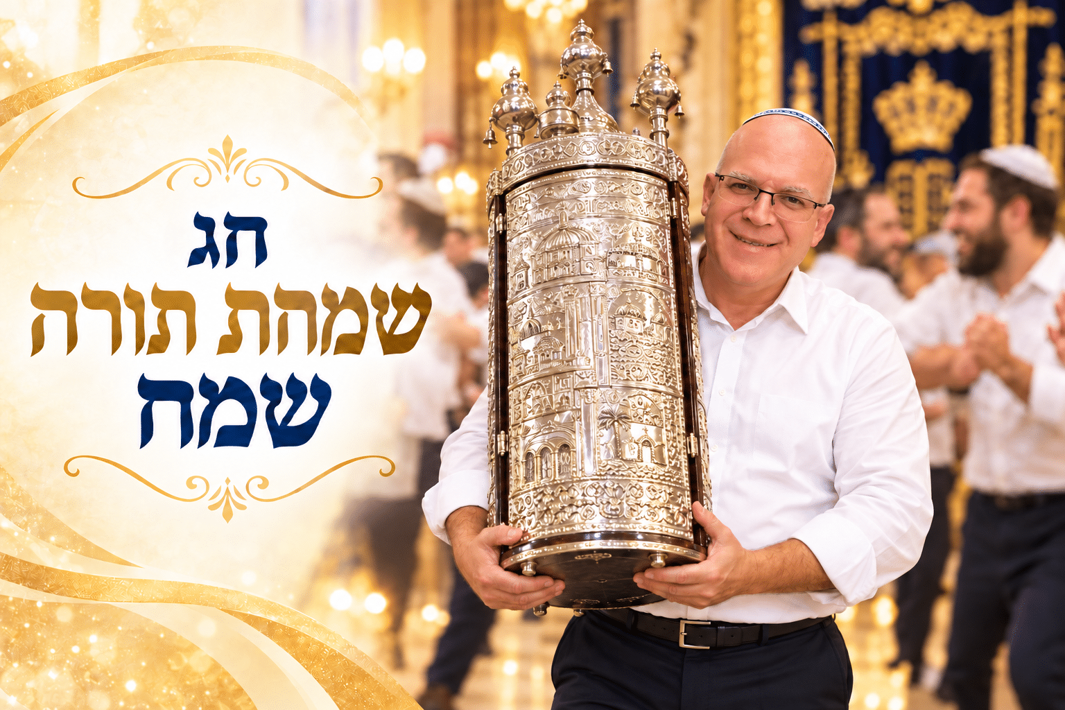 שמואל פיקסמן חוגג את שמחת תורה